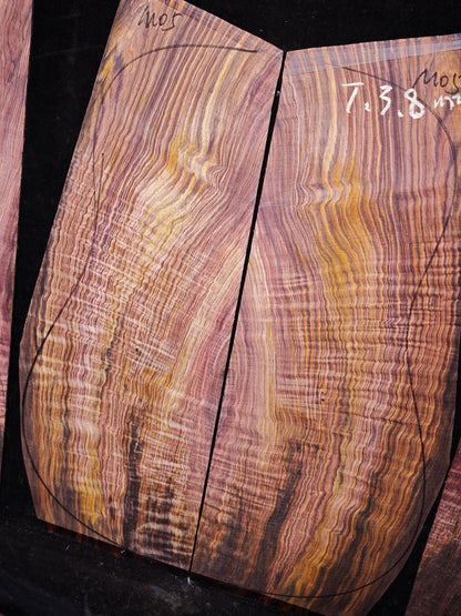 M05 curly Quartersawn cocobolo back&sides guitar set