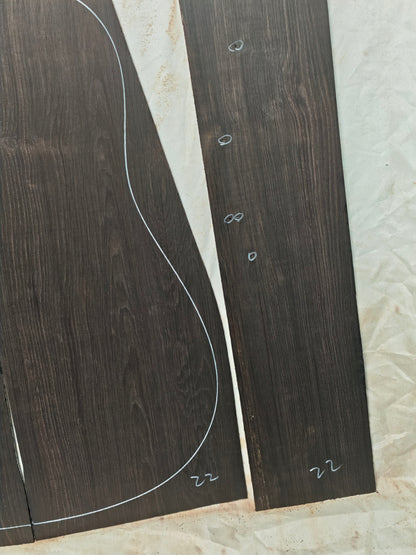 #22 african blackwood back&sides guitar set