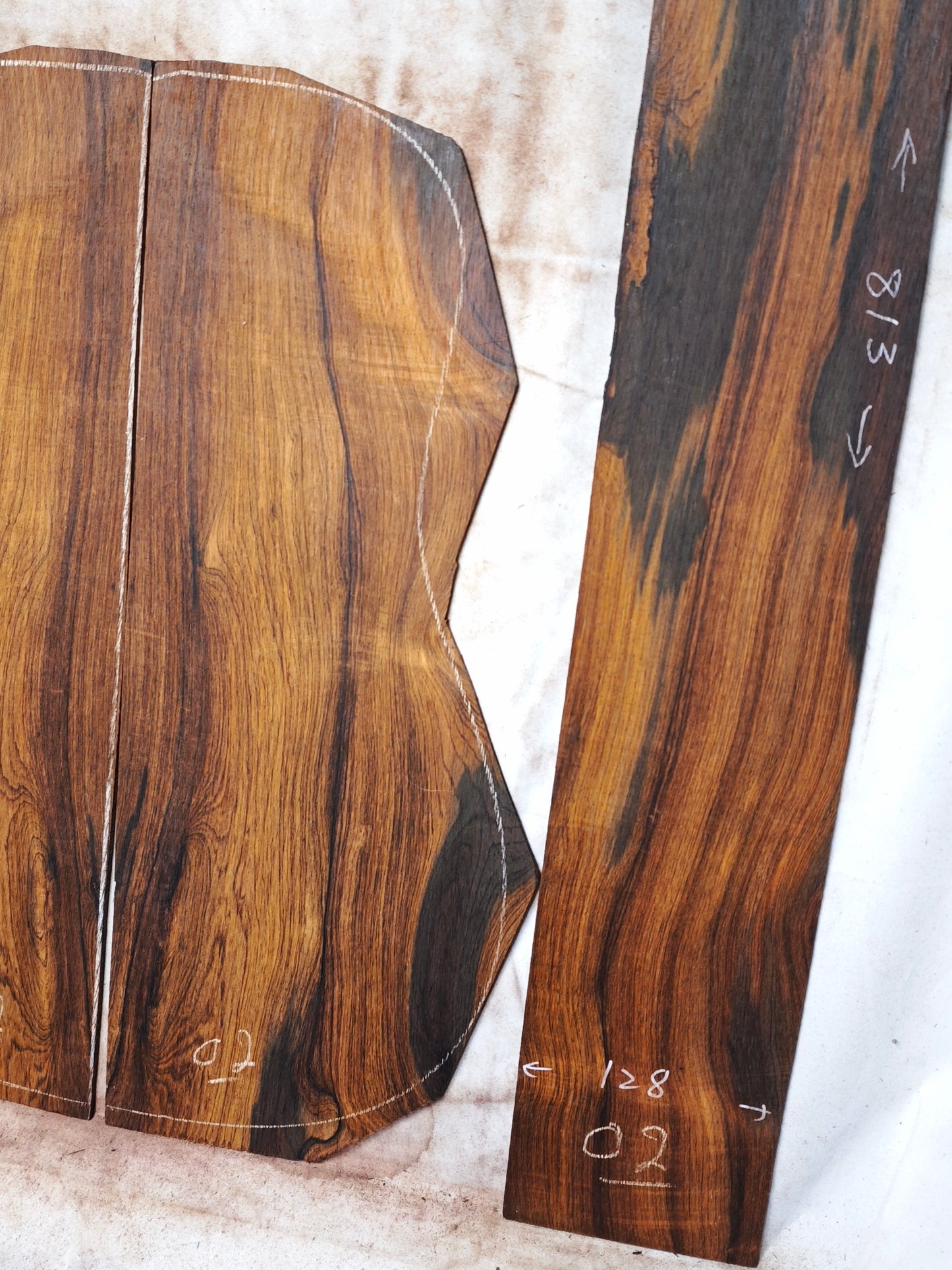 #01 MA Brazilian rosewood guitar backs&sides set with CITES