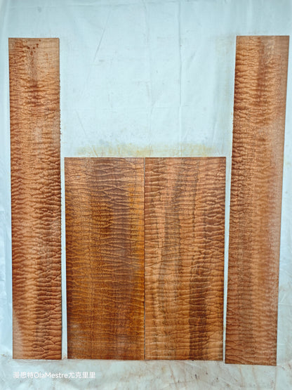 #012 Quilted sapele acoustic guitar back &sides set