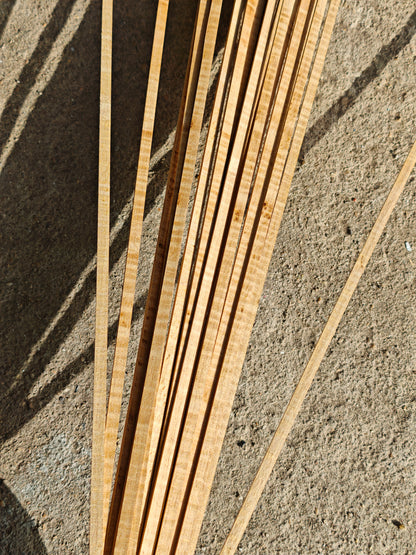 20x Curly teak wood guitar binding