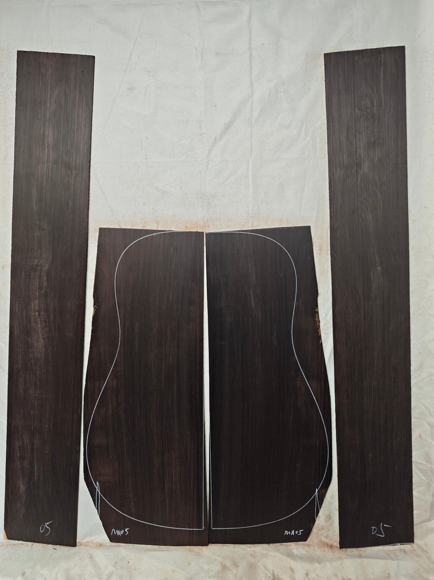 MA05 Quartersawn african blackwood back&sides guitar set