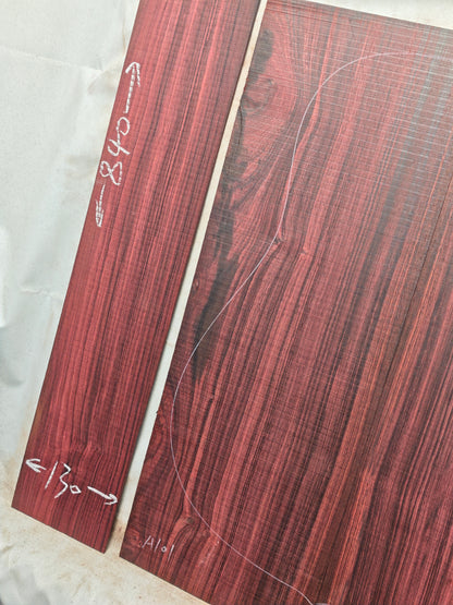 MA Quartersawn Bois de Rose madagascar rosewood back&sides guitar set A101