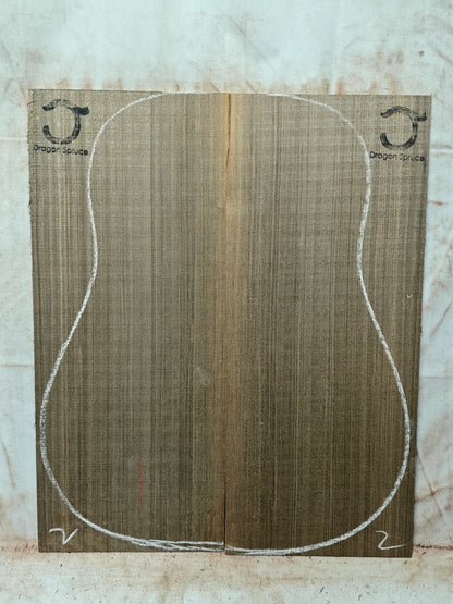 'Dragon Spruce' Ancient Sinker Chinese Spruce guitar top 5250 Years old