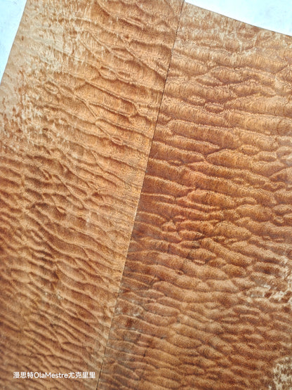 Quilted sapele acoustic guitar back &sides set