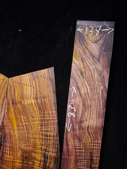 M02 curly Quartersawn cocobolo back&sides guitar set