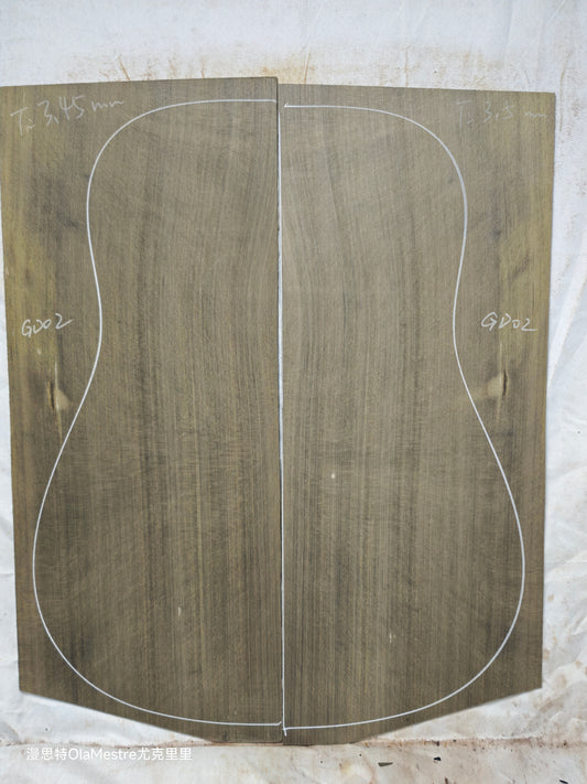 #GD 02 Green 'Dragon Spruce' Ancient Sinker Chinese Spruce guitar top