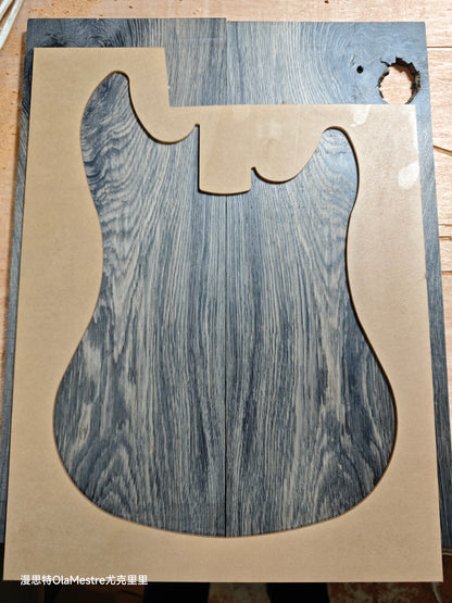 Bog oak electric guitar Drop top