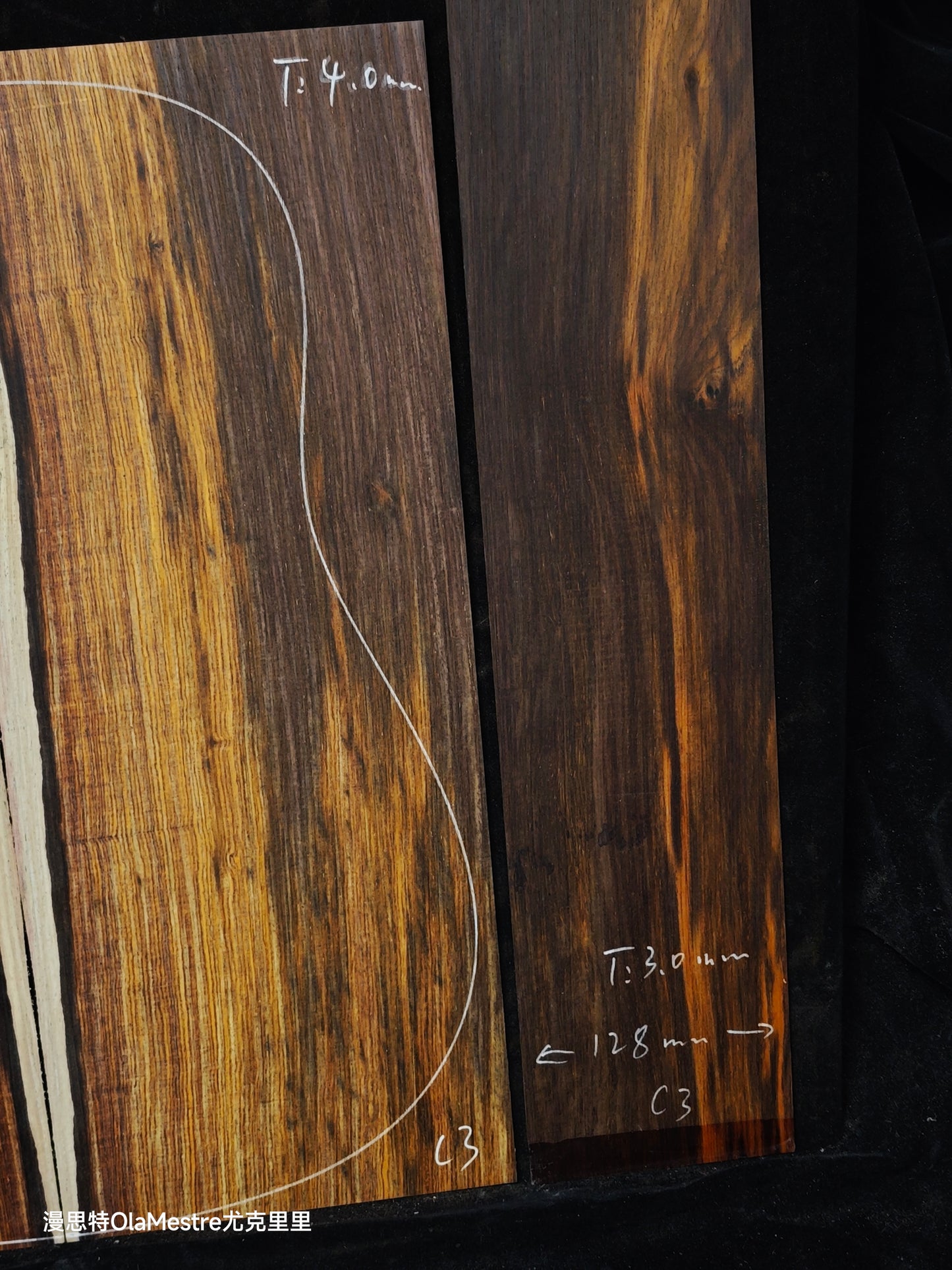 C3 cocobolo back&sides guitar set