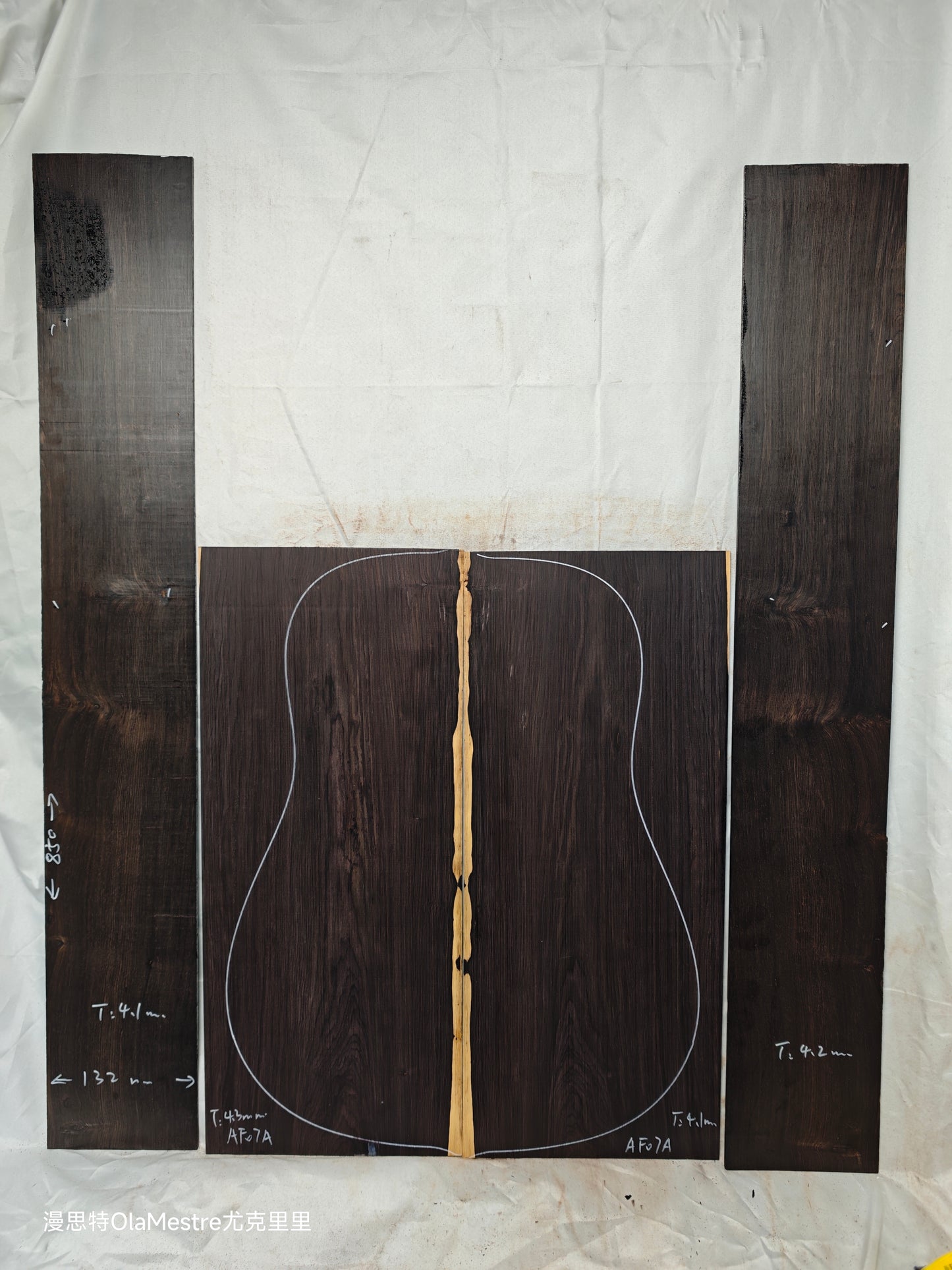 #07 african blackwood back&sides guitar set