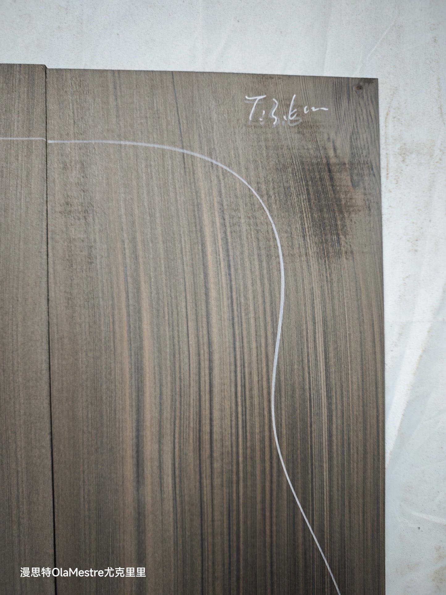 #DG02 Black 'Dragon Spruce' Ancient Sinker Chinese Spruce guitar top