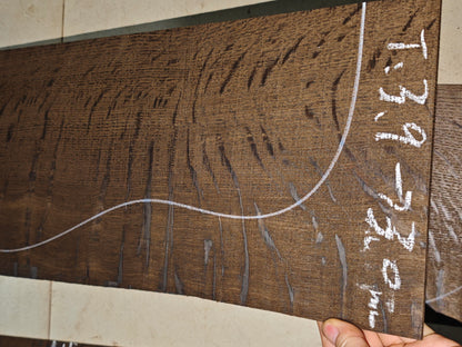 Ancient Bog oak guitar back and side set
