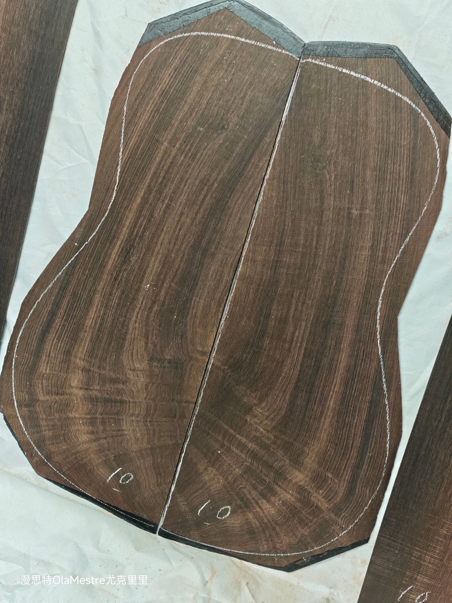 #10 curly quartersawn Brazilian rosewood guitar backs&sides set with CITES