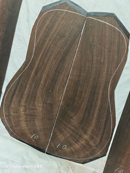 #10 curly quartersawn Brazilian rosewood guitar backs&sides set with CITES