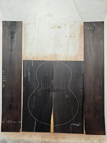 Quartersawn african blackwood back&sides classical guitar set
