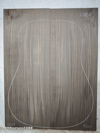 #DG01 Black 'Dragon Spruce' Ancient Sinker Chinese Spruce guitar top