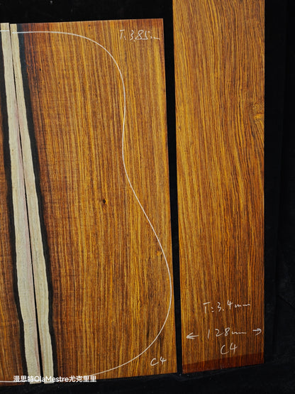 C4 cocobolo back&sides guitar set