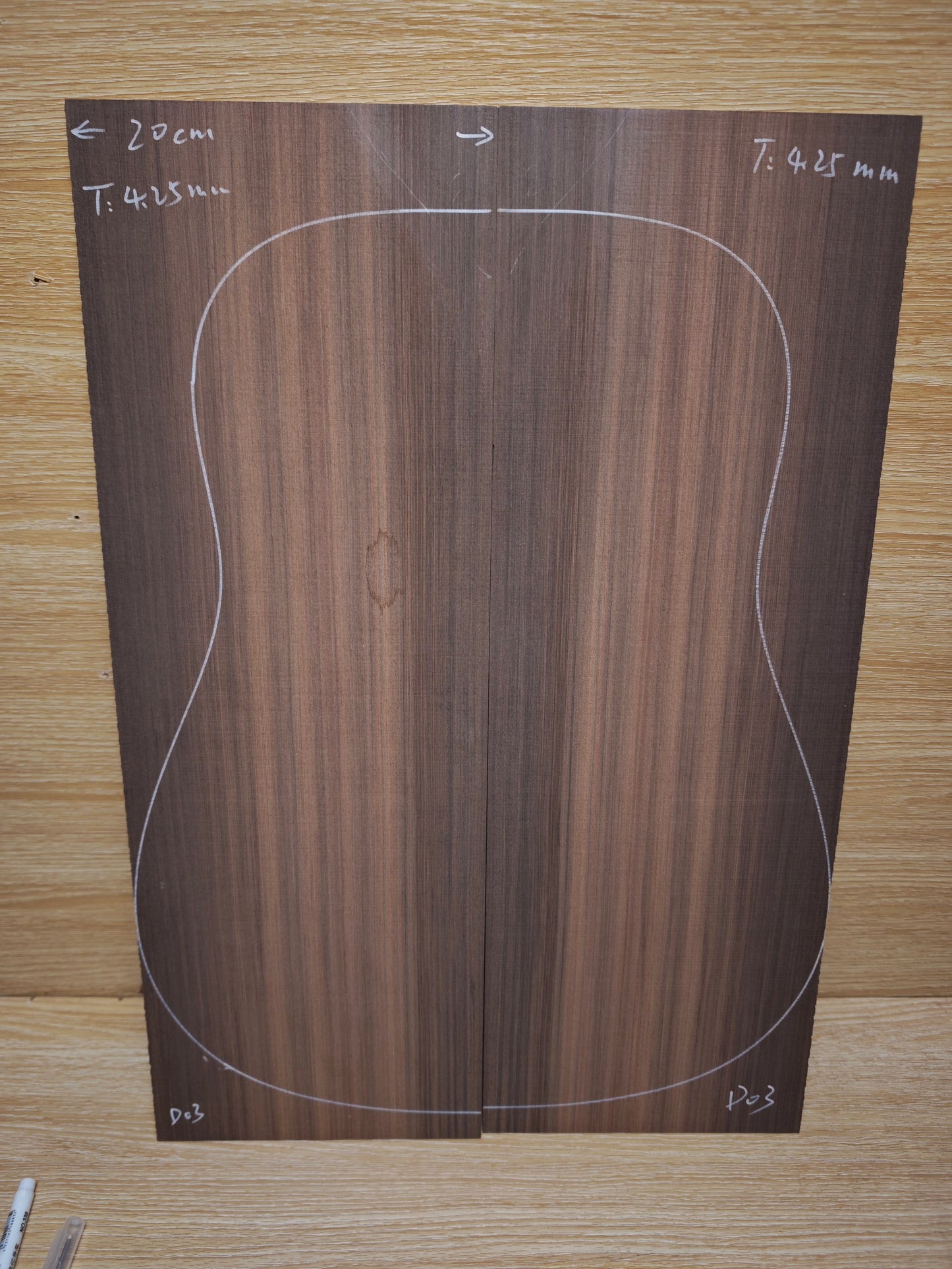 Master Grade sinker redwood guitar top set #D03
