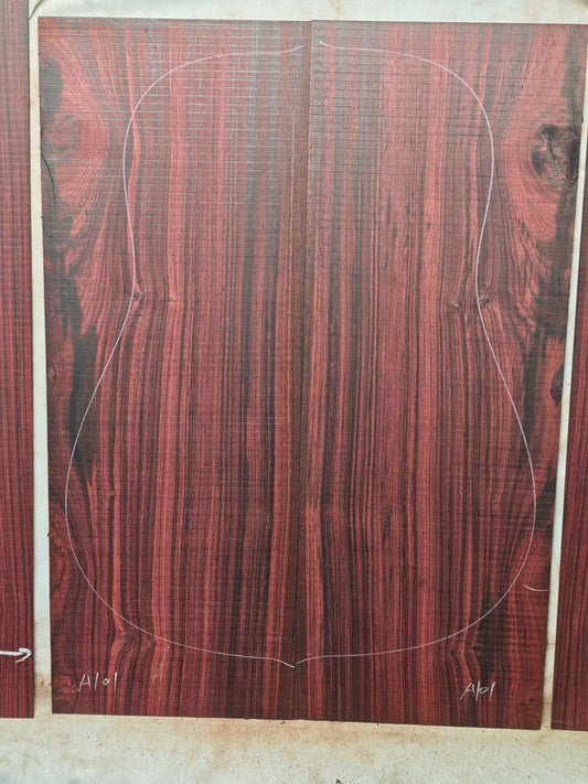 MA Quartersawn Bois de Rose madagascar rosewood back&sides guitar set A101