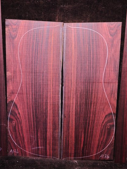 MA Quartersawn Bois de Rose madagascar rosewood back&sides guitar set A136