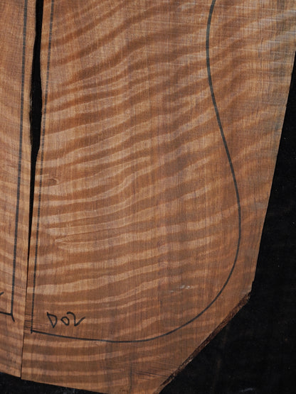 master grade ancient curly sinker redwood guitar top set #D05