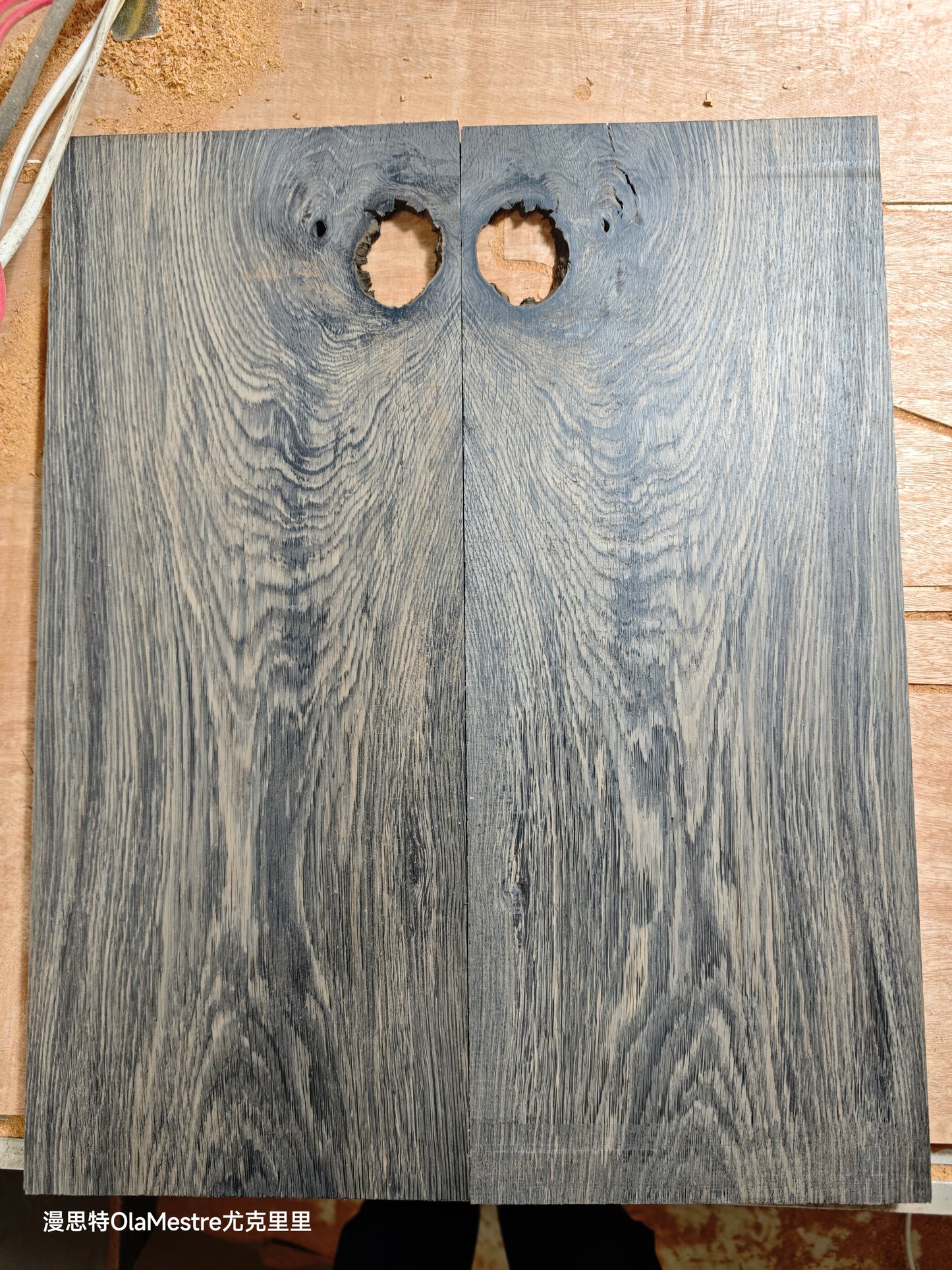 Bog oak electric guitar Drop top