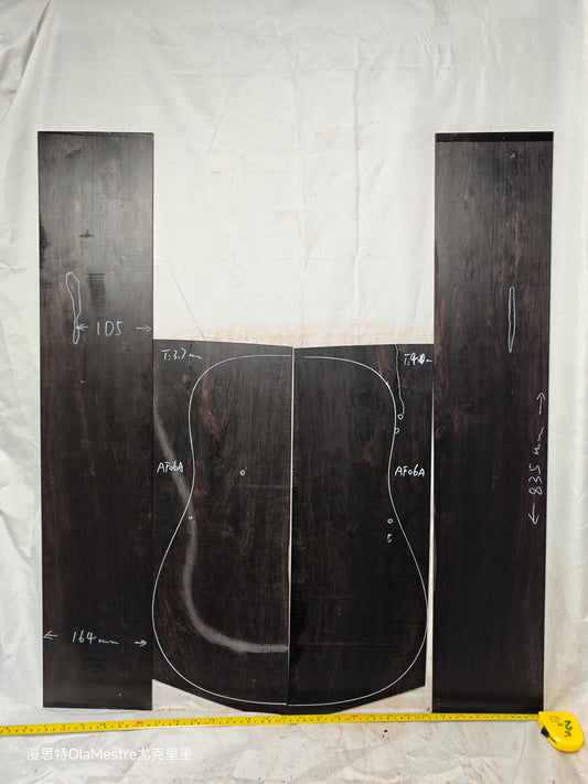 #06 african blackwood back&sides guitar set