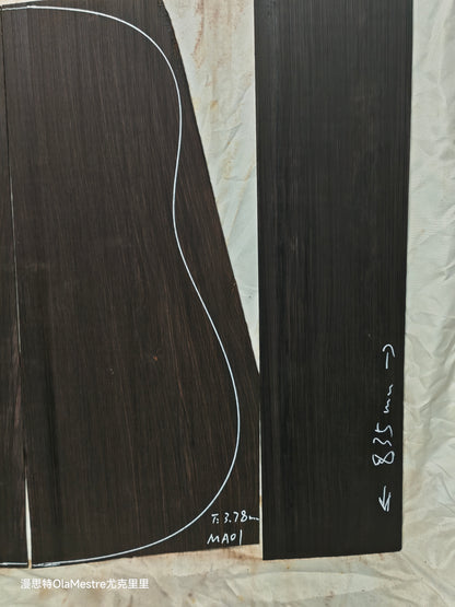 MA01 Quartersawn african blackwood back&sides guitar set with CITES