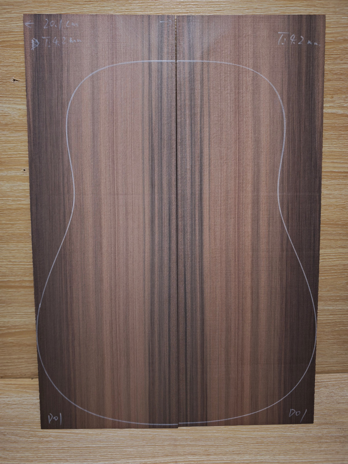 Master Grade sinker redwood guitar top set #D01