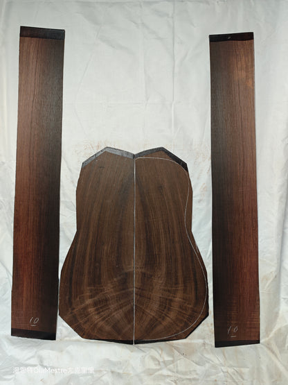 #10 curly quartersawn Brazilian rosewood guitar backs&sides set with CITES