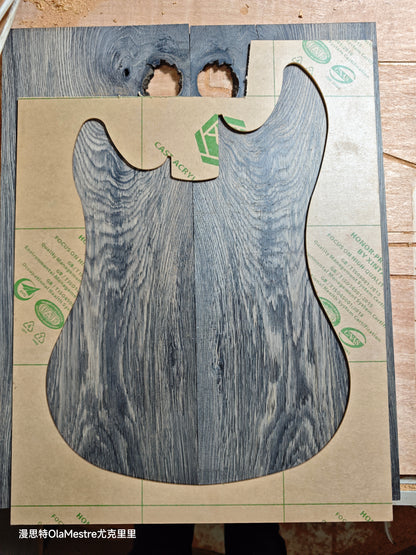 Bog oak electric guitar Drop top