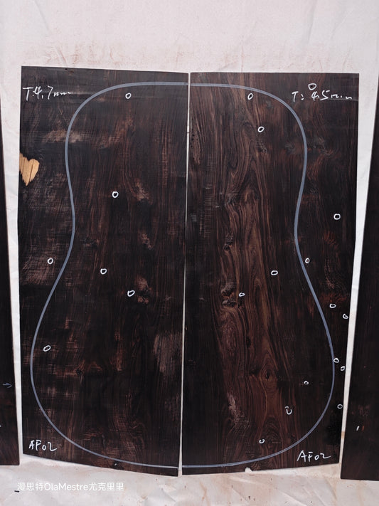 #02 african blackwood back&sides guitar set