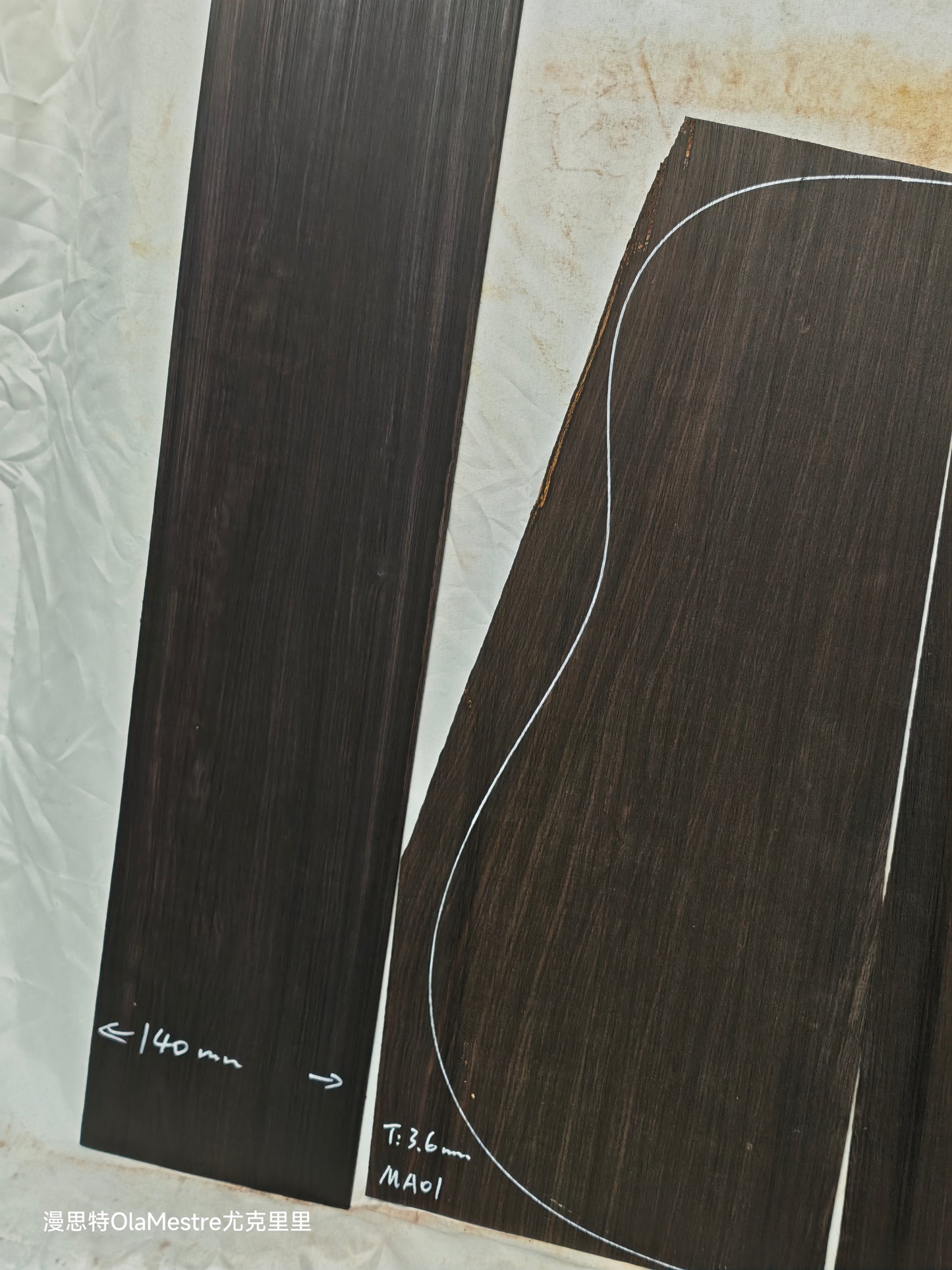 MA01 Quartersawn african blackwood back&sides guitar set with CITES