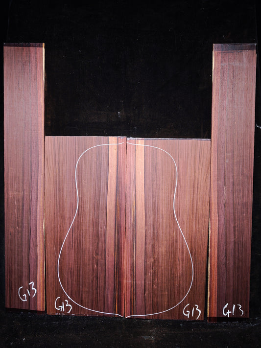 G13 Striped Guatemalan Rosewood back&sides guitar set
