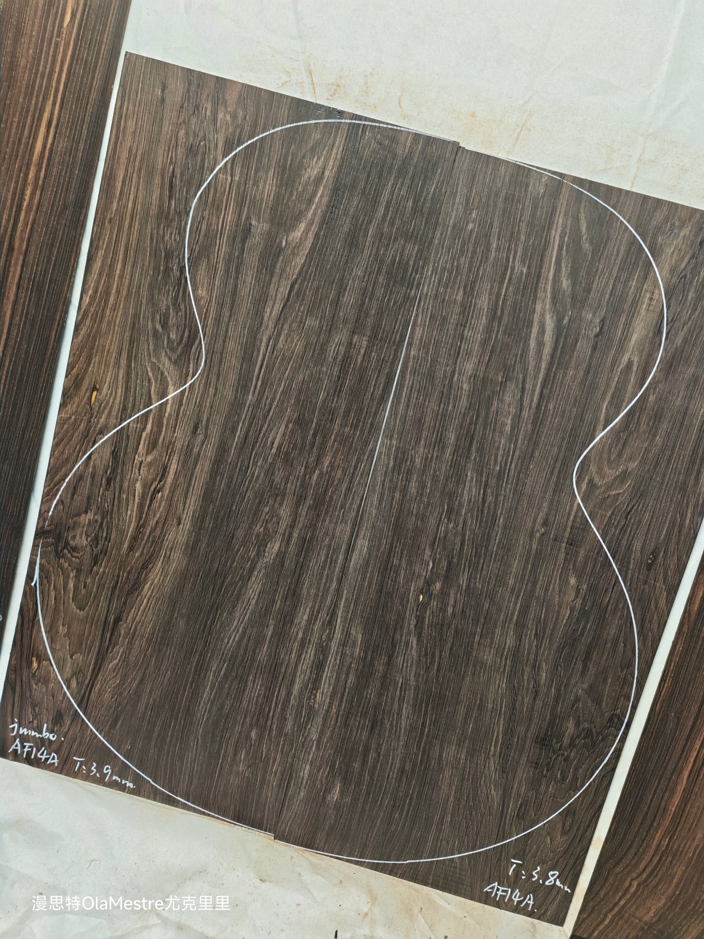 #14 african blackwood back&sides guitar set