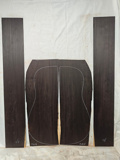 MA06 Quartersawn african blackwood back&sides guitar set