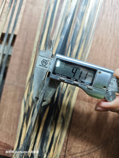 Black and white ebony wood guitar binding