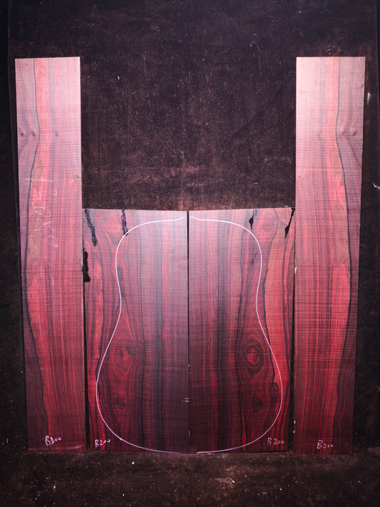 Bois de Rose madagascar rosewood back&sides guitar set B200