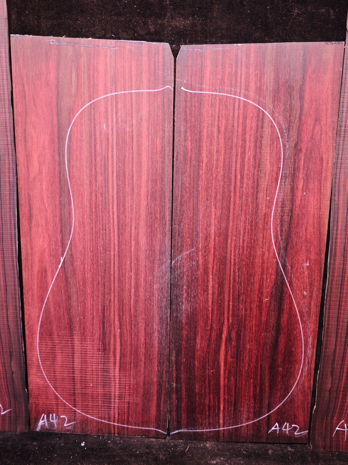 MA Quartersawn Bois de Rose madagascar rosewood back&sides guitar set A42