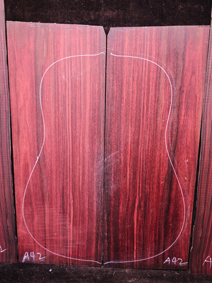 MA Quartersawn Bois de Rose madagascar rosewood back&sides guitar set A42