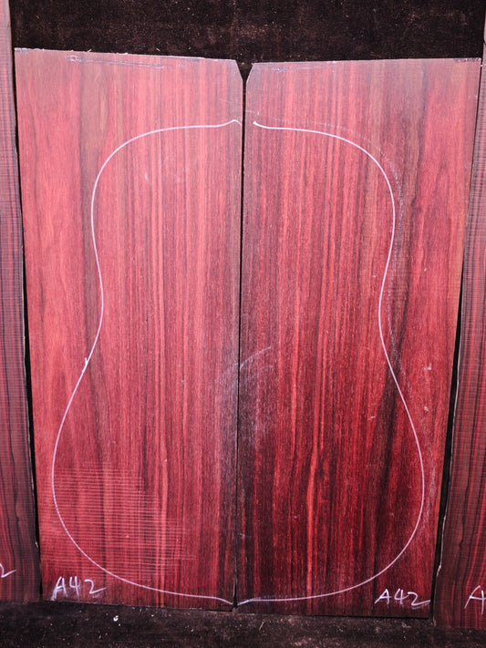 MA Quartersawn Bois de Rose madagascar rosewood back&sides guitar set A42
