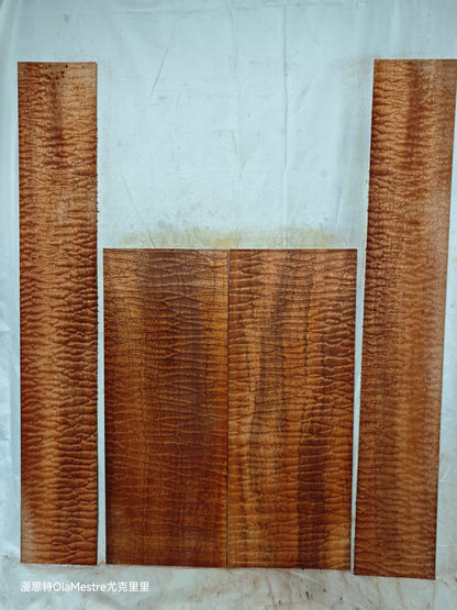 #012 Quilted sapele acoustic guitar back &sides set