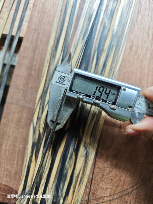 Black and white ebony wood guitar binding