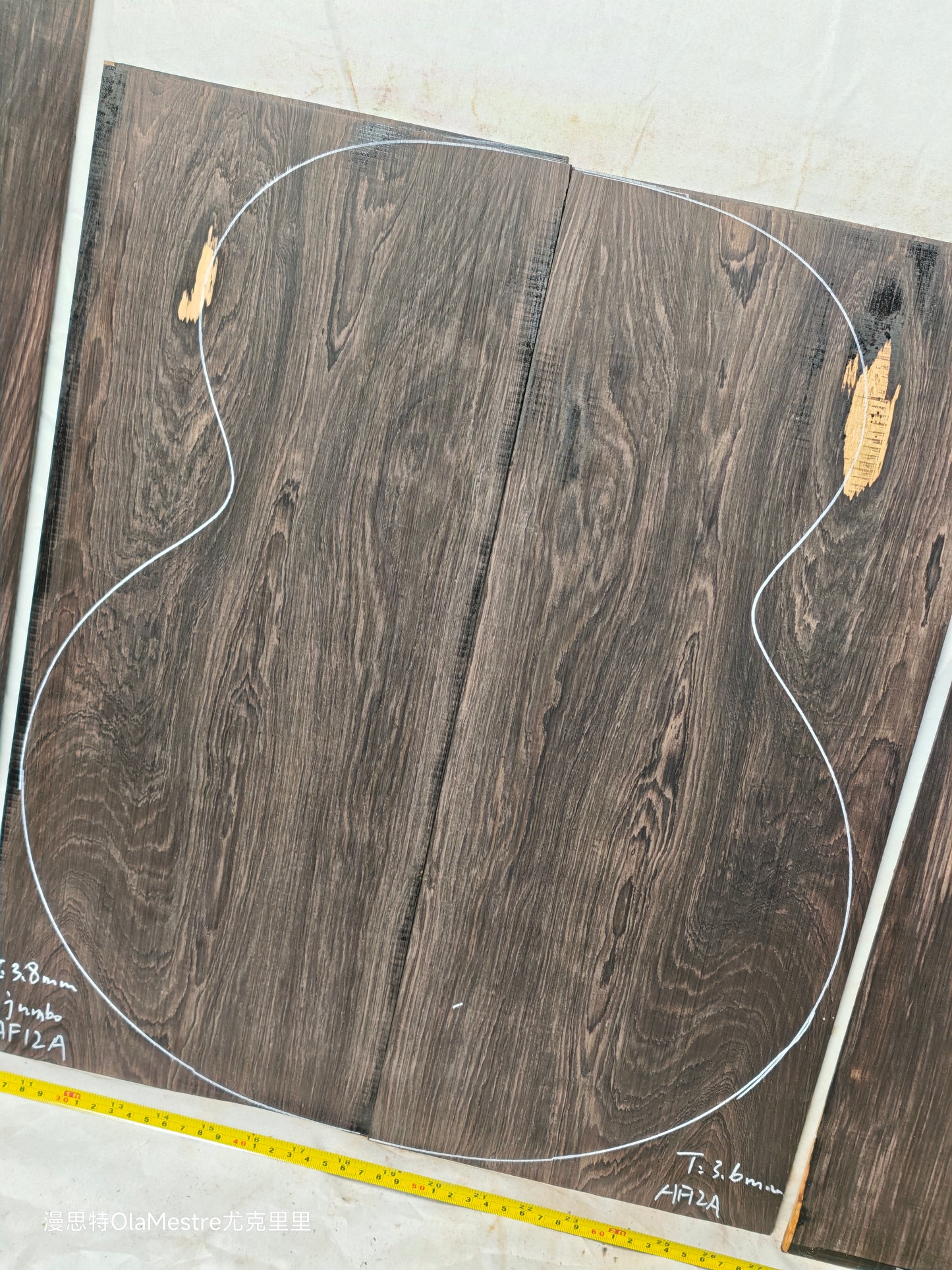 #12 african blackwood back&sides guitar set