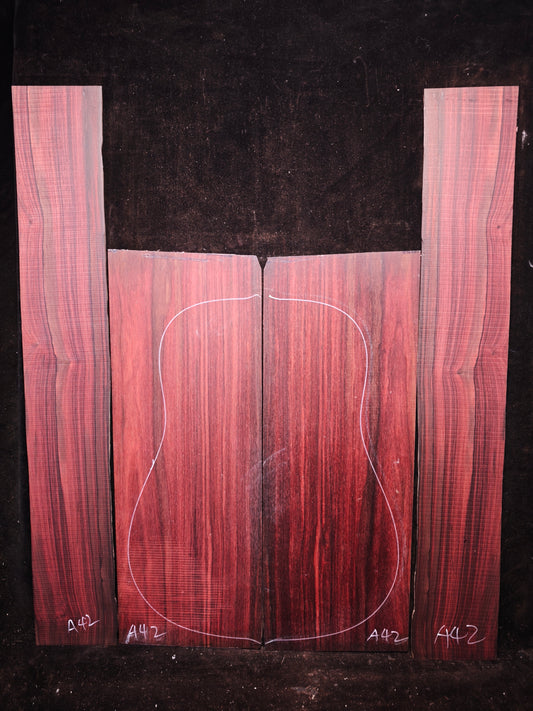 MA Quartersawn Bois de Rose madagascar rosewood back&sides guitar set A42