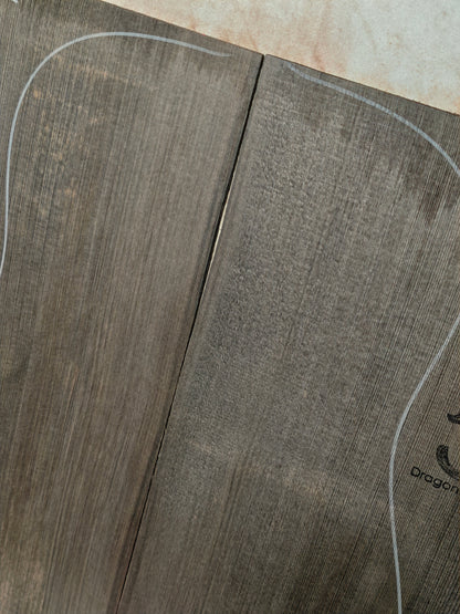 Black 'Dragon Spruce' Ancient Sinker Chinese Spruce guitar top