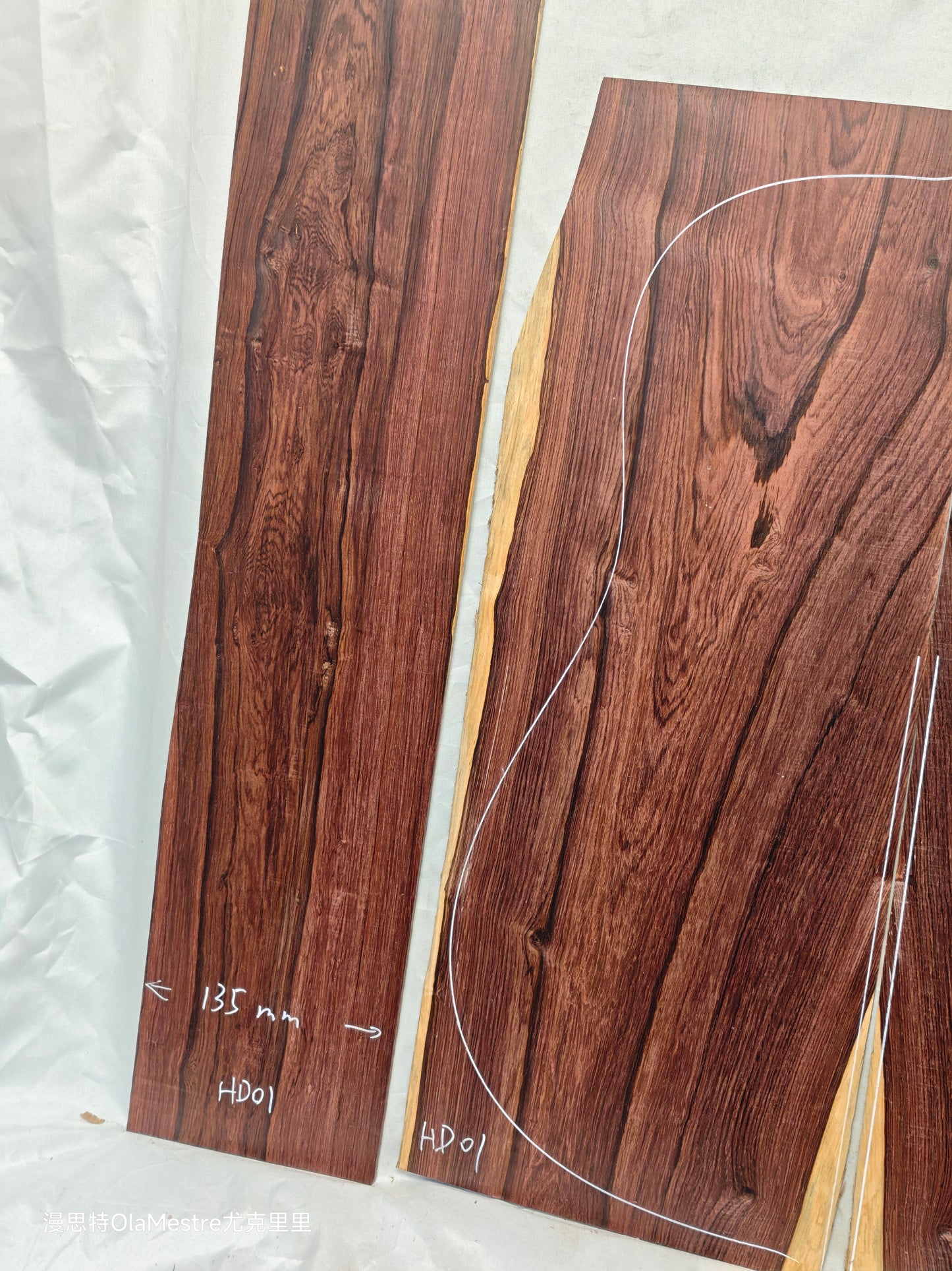 #01 Honduran rosewood guitar backs&sides set