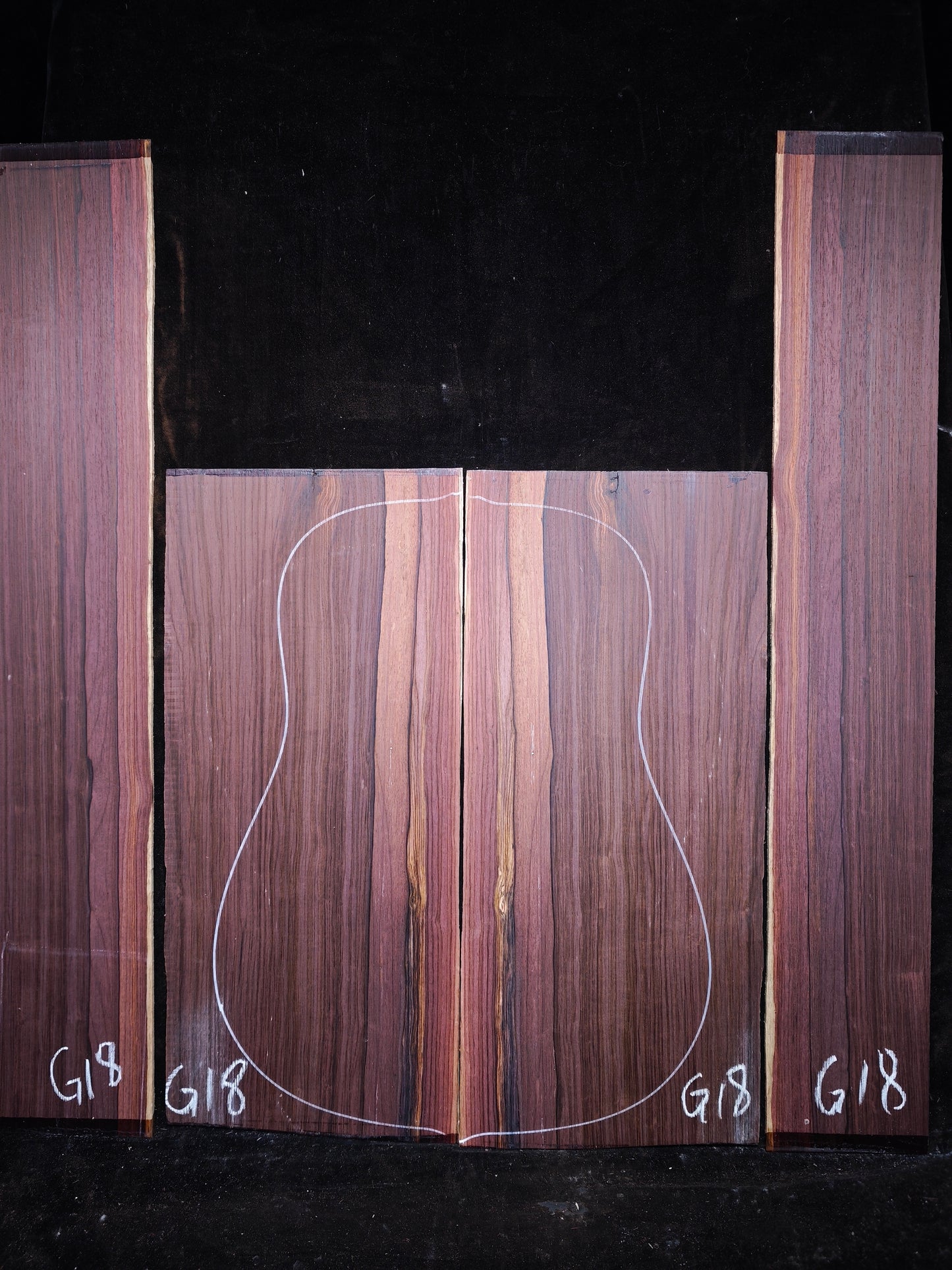 G18 Striped Guatemalan Rosewood back&sides guitar set