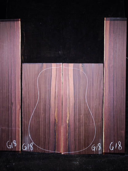 G18 Striped Guatemalan Rosewood back&sides guitar set