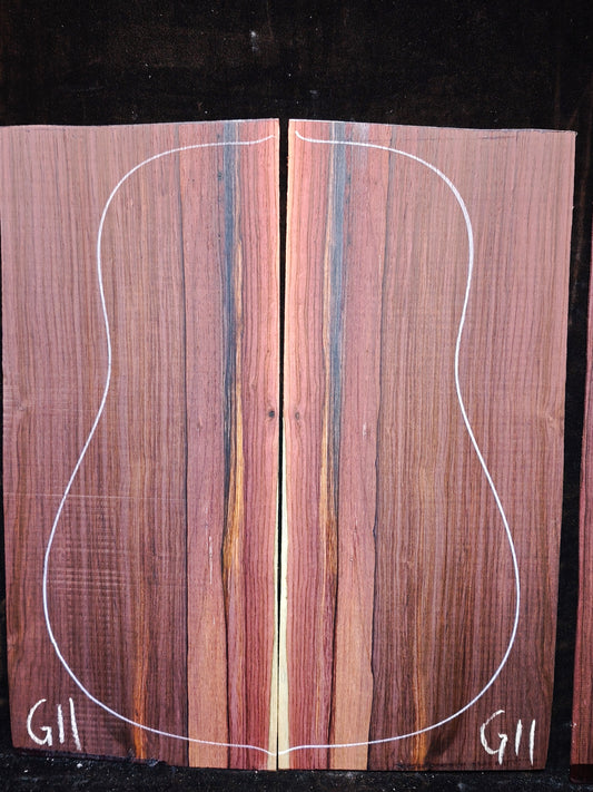 G11 Striped Guatemalan Rosewood back&sides guitar set